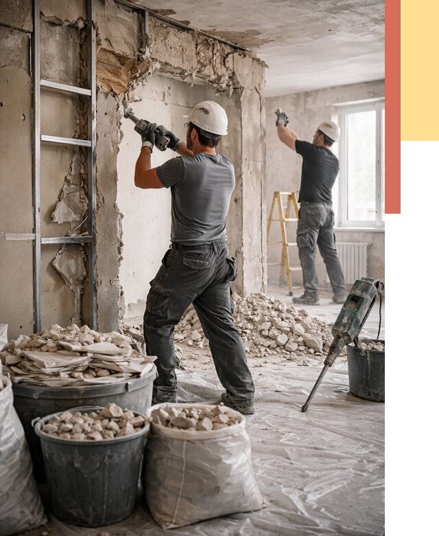 Демонтажные работы в Ярцево от 2747 руб. — услуги и цена под ключ | ОТДЕЛОЧНИК-Рцв