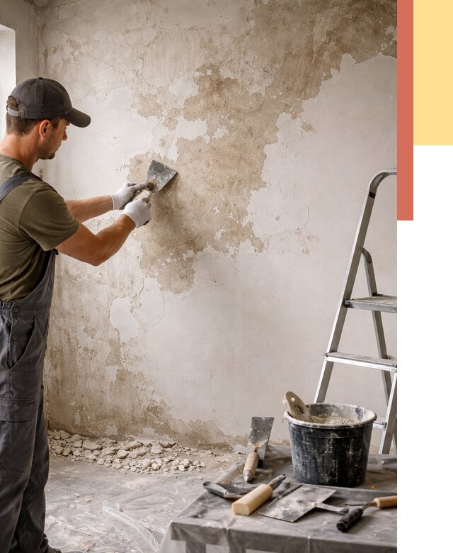 Снятие старой шпаклевки в Ярцево от 1882 руб. — быстро и недорого | ОТДЕЛОЧНИК-Рцв