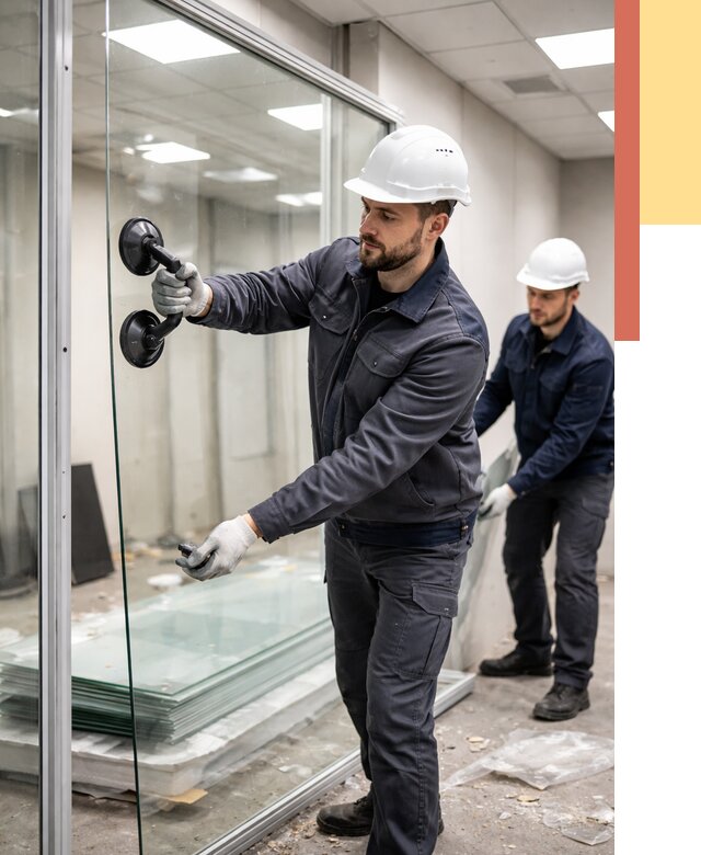 Демонтаж стеклянных перегородок в Ярцево от 3256 руб. — быстро и недорого | ОТДЕЛОЧНИК-Рцв