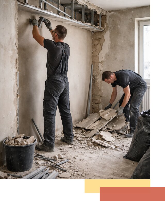 Демонтаж короба из гипсокартона в Ярцево быстро и аккуратно