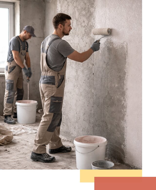 Нанесение бетоноконтакта на стены в Ярцево для последующей отделки