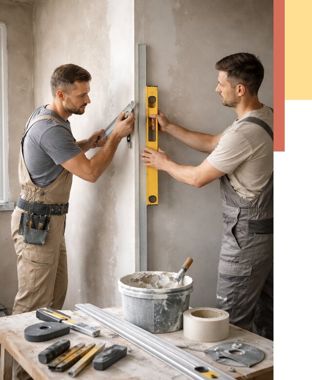 Выведение углов стен в Ярцево от 1882 руб. быстро и недорого | ОТДЕЛОЧНИК-Рцв