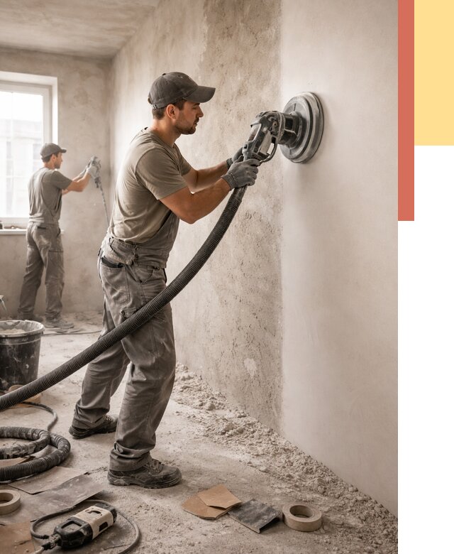 Шлифовка стен в Ярцево от 1221 руб/м2 — быстро и недорого | ОТДЕЛОЧНИК-Рцв