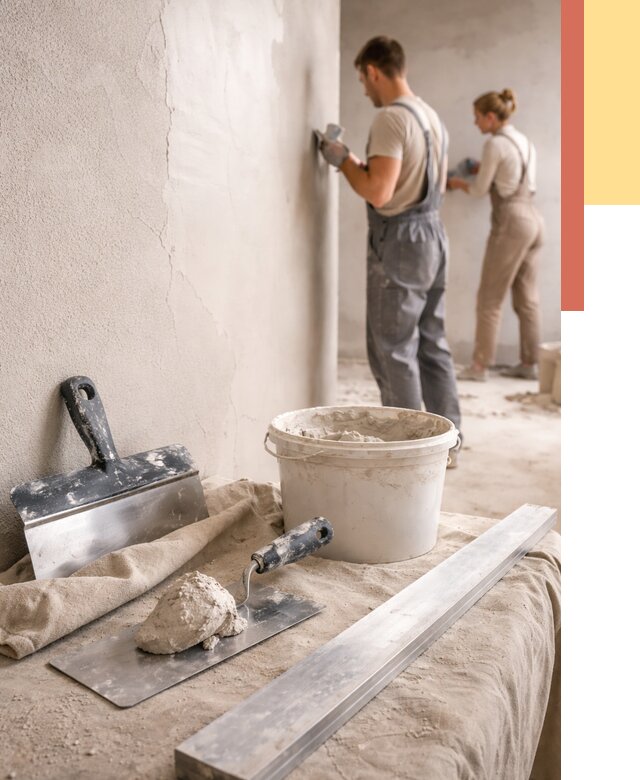 Штукатурка стен гипсовая в Ярцево от 4578 руб/м2 — быстро и недорого | ОТДЕЛОЧНИК-Рцв