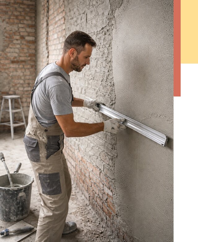 Штукатурка кирпичных стен в Ярцево от 4578 руб/м2 — быстро и недорого | ОТДЕЛОЧНИК-Рцв