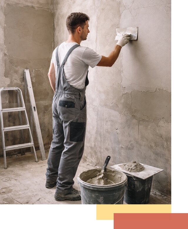 Штукатурка стен в ванной под ключ в Ярцево