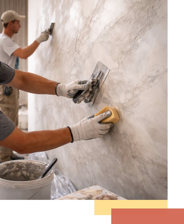 Декоративная штукатурка под мрамор в Ярцево для стен и потолков