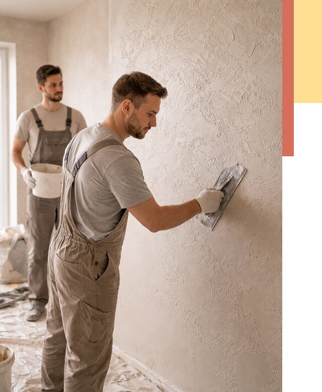 Фактурная штукатурка стен в Ярцево от 4273 руб./м² — заказать под ключ | ОТДЕЛОЧНИК-Рцв