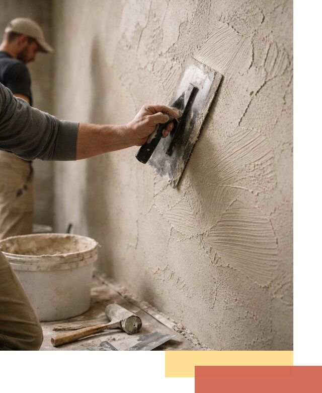 Фактурная штукатурка стен в Ярцево — монтаж, отделка, реставрация