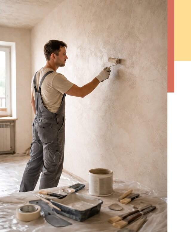 Нанесение лессирующей краски по декоративке в Ярцево от 1780 руб. | ОТДЕЛОЧНИК-Рцв