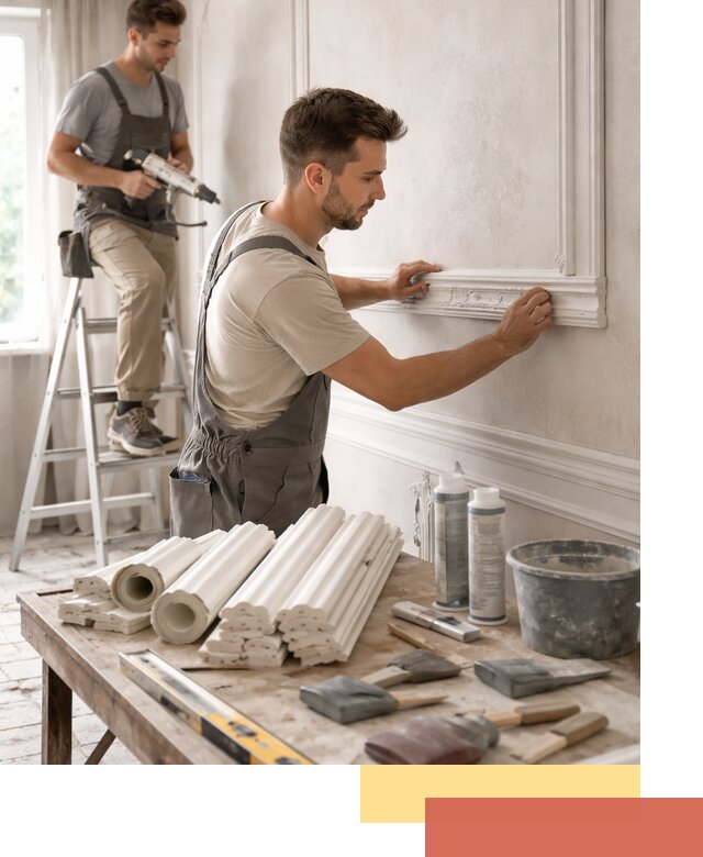 Монтаж лепнины на стены в Ярцево профессионально и качественно