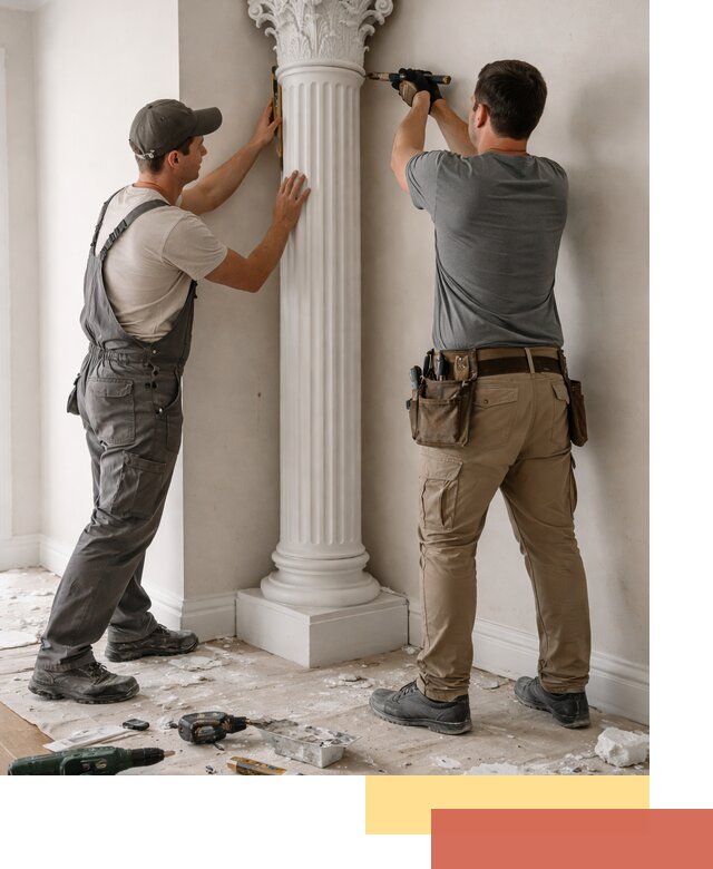 Установка декоративных колонн в Ярцево под ключ