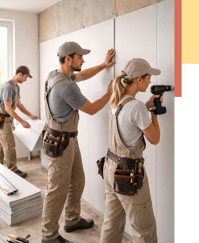 Монтаж ПВХ панелей на стены в Ярцево от 458 руб/м2 — быстро и недорого | ОТДЕЛОЧНИК-Рцв