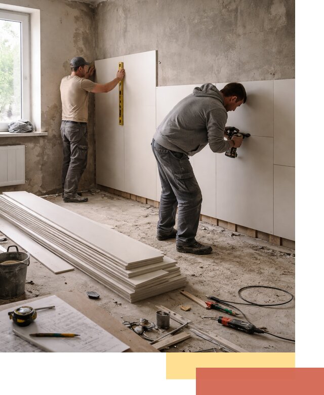 Монтаж ПВХ панелей на стены в Ярцево качественно и быстро