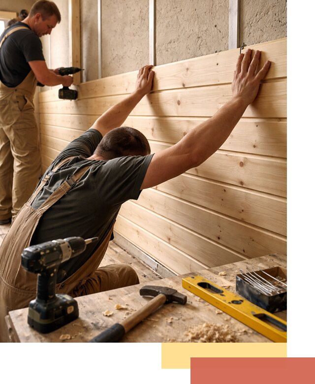 Монтаж деревянной вагонки на стены в Ярцево быстро и качественно