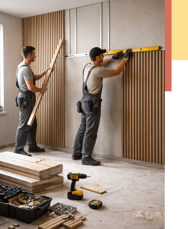 Монтаж реечных панелей на стены в Ярцево от 1221 руб. — быстро и недорого | ОТДЕЛОЧНИК-Рцв