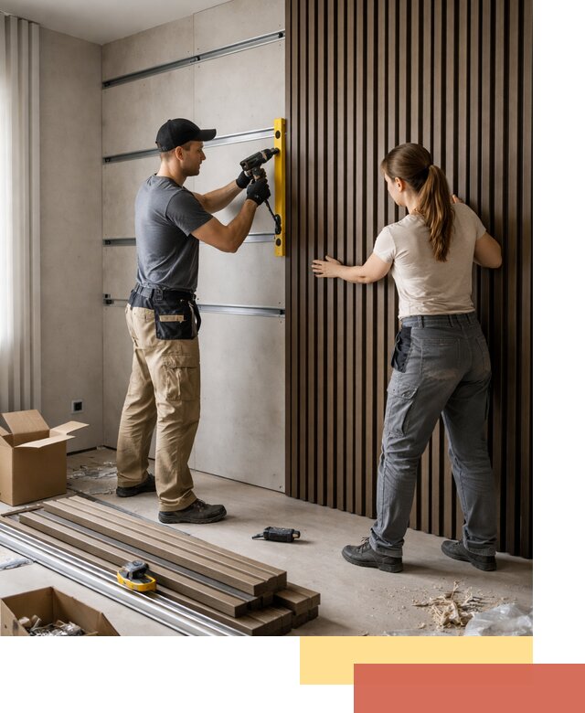 Монтаж реечных панелей на стены в Ярцево