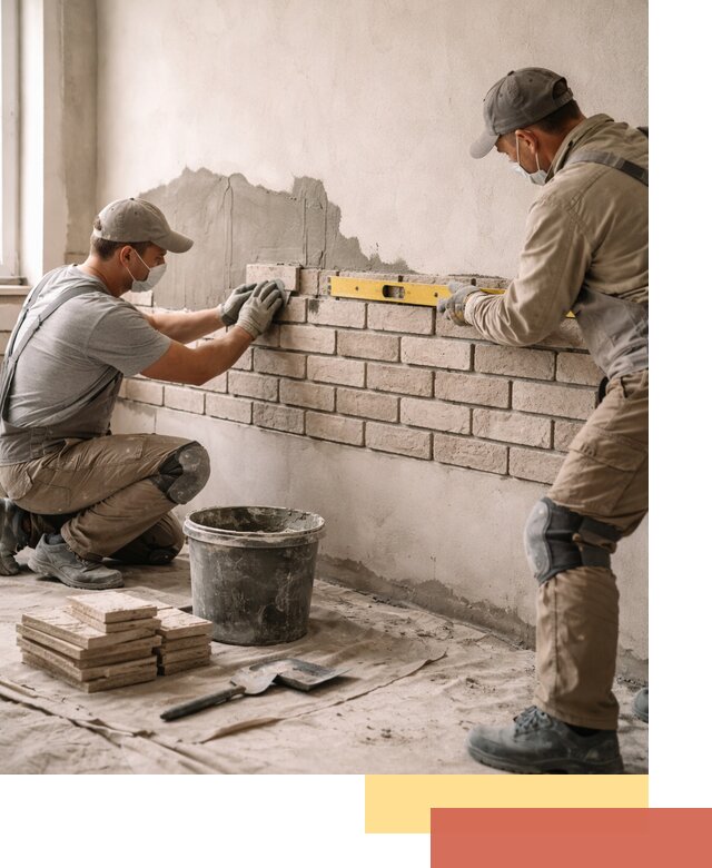 Монтаж декоративного кирпича профессионально в Ярцево