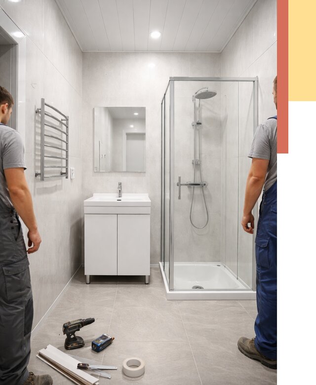 Отделка ванной комнаты панелями ПВХ в Ярцево от 4578 руб. за м2 | ОТДЕЛОЧНИК-Рцв