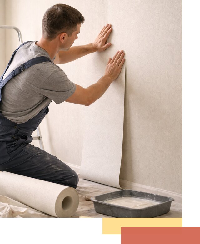 Поклейка флизелиновых обоев в Ярцево качественно и быстро