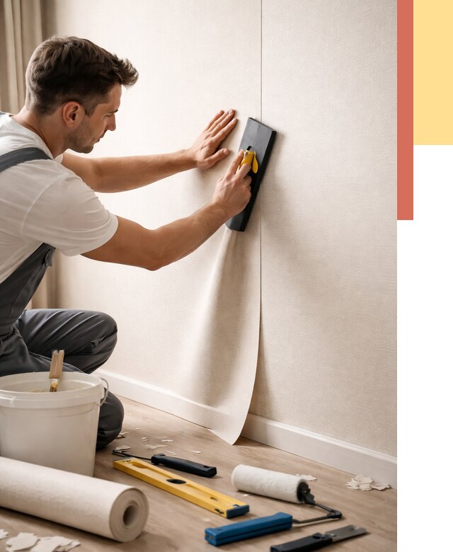 Поклейка виниловых обоев в Ярцево от 4578 руб. | Быстро и недорого — ОТДЕЛОЧНИК-Рцв