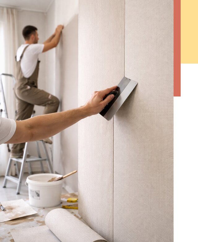 Поклейка текстильных обоев в Ярцево от 4578 руб. под ключ | ОТДЕЛОЧНИК-Рцв