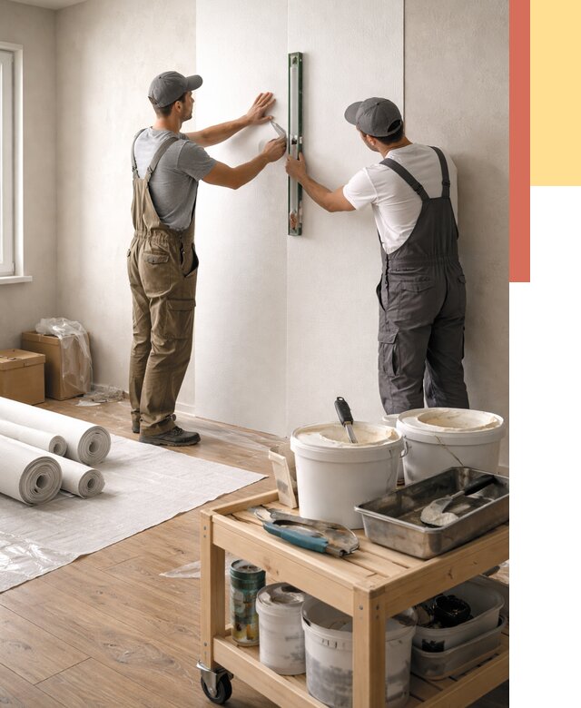 Поклейка стеклообоев в Ярцево от 6613 руб. за м2 — быстро и недорого | ОТДЕЛОЧНИК-Рцв