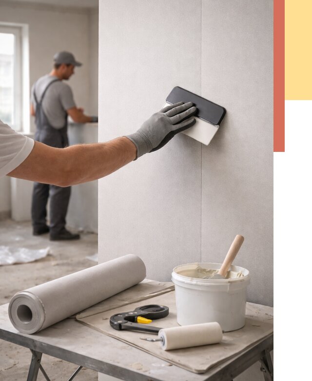 Поклейка обоев под покраску в Ярцево от 3561 руб. за м2 | ОТДЕЛОЧНИК-Рцв