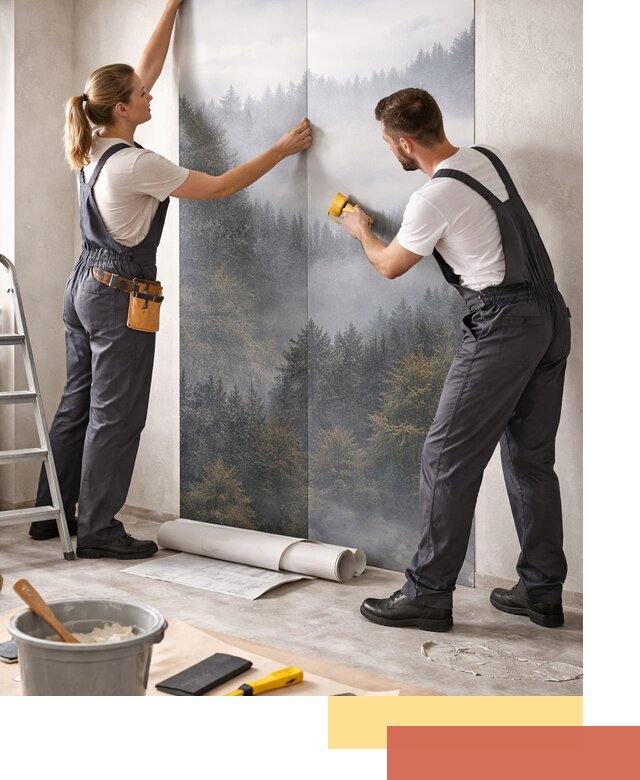 Поклейка фотообоев профессионально в Ярцево под ключ