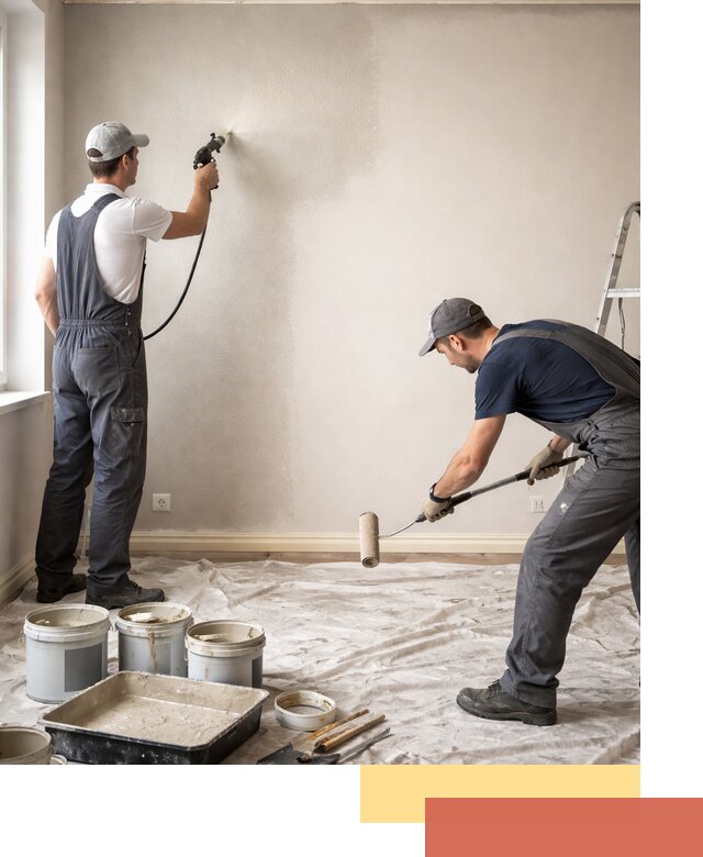 Покраска стен моющейся краской и защита поверхностей в Ярцево