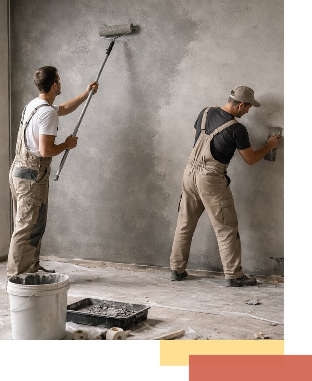 Покраска стен под бетон в Ярцево профессионально и недорого