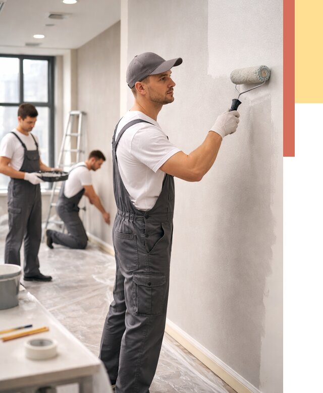 Покраска стен в офисе в Ярцево от 8648 руб. — быстро и недорого | ОТДЕЛОЧНИК-Рцв