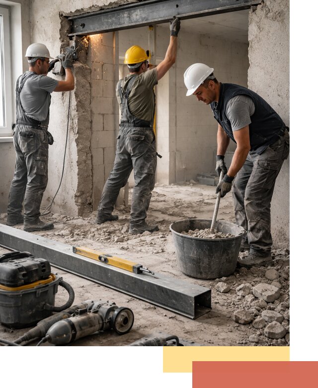 Создание проемов в стенах и несущих конструкциях в Ярцево