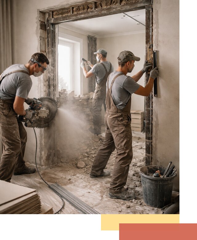 Расширение дверного проема под установку новой двери в Ярцево