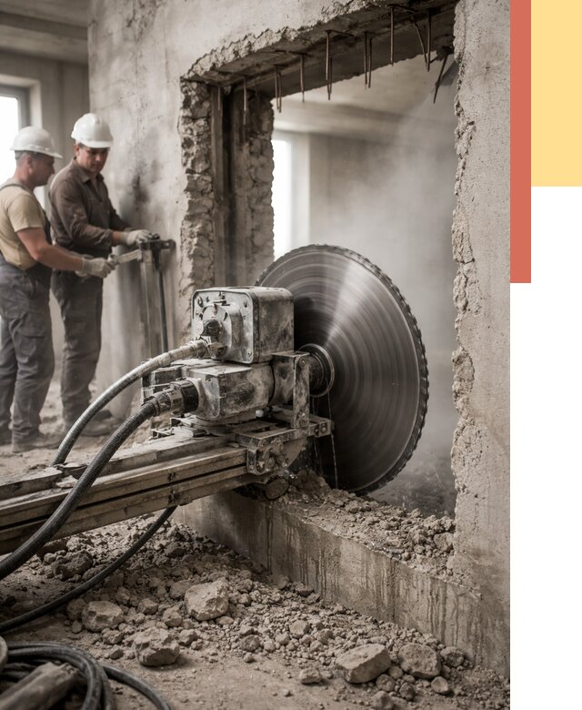 Алмазная резка проемов в Ярцево от 4578 руб. быстро и недорого | ОТДЕЛОЧНИК-Рцв