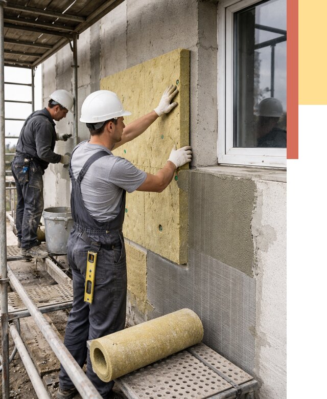 Утепление стен в Ярцево от 4375 руб. под ключ — быстро и недорого | ОТДЕЛОЧНИК-Рцв