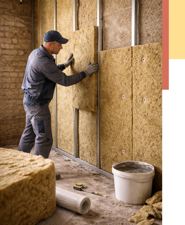 Утепление стен минватой в Ярцево от 1373 руб./м2 — недорого и быстро | ОТДЕЛОЧНИК-Рцв