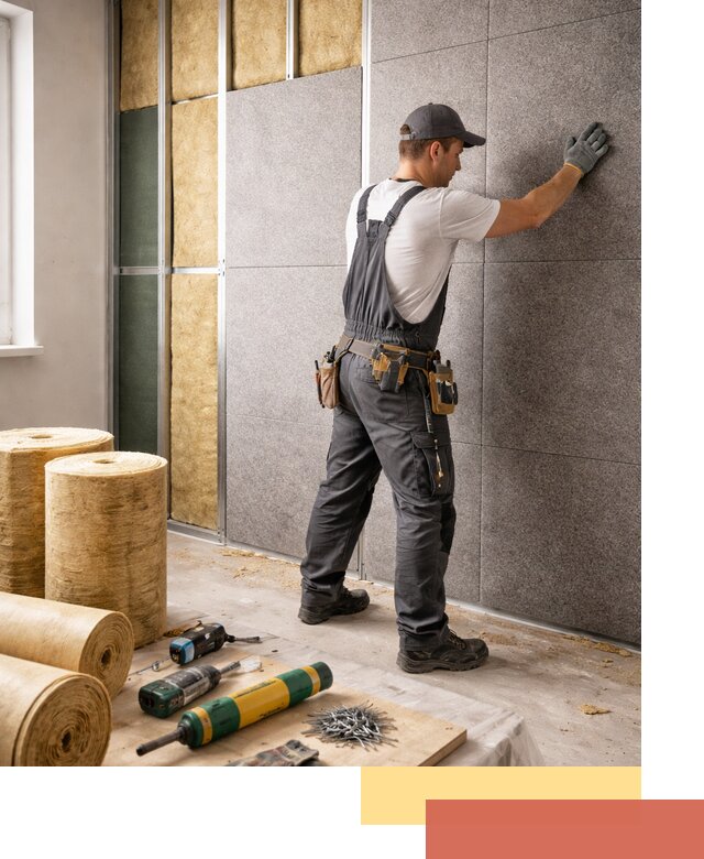 Профессиональная шумоизоляция стен в Ярцево для квартиры и офиса