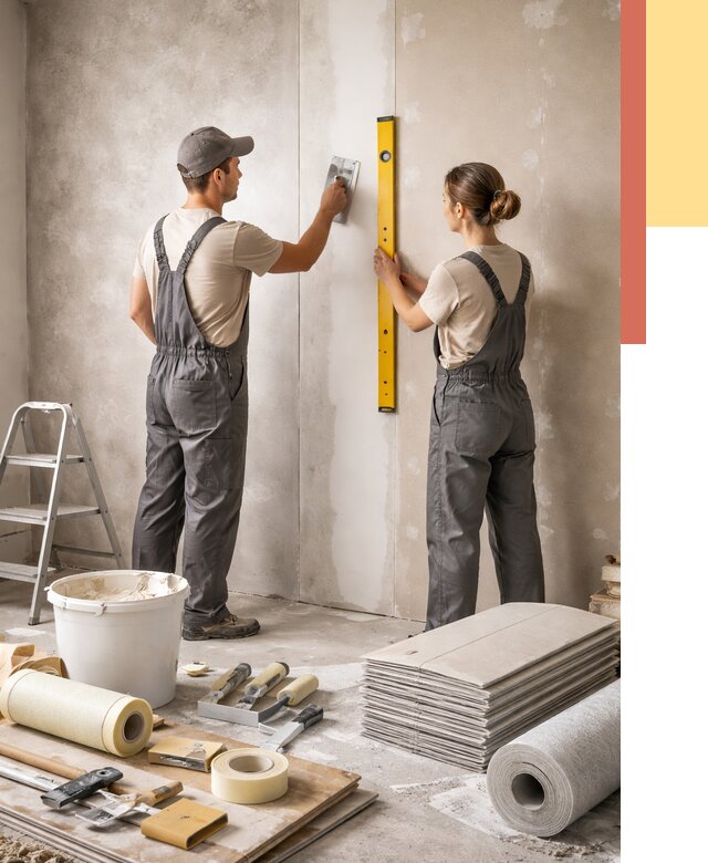 Отделка стен в Ярцево от 1526 руб/м² — недорого, быстро, под ключ | ОТДЕЛОЧНИК-Рцв