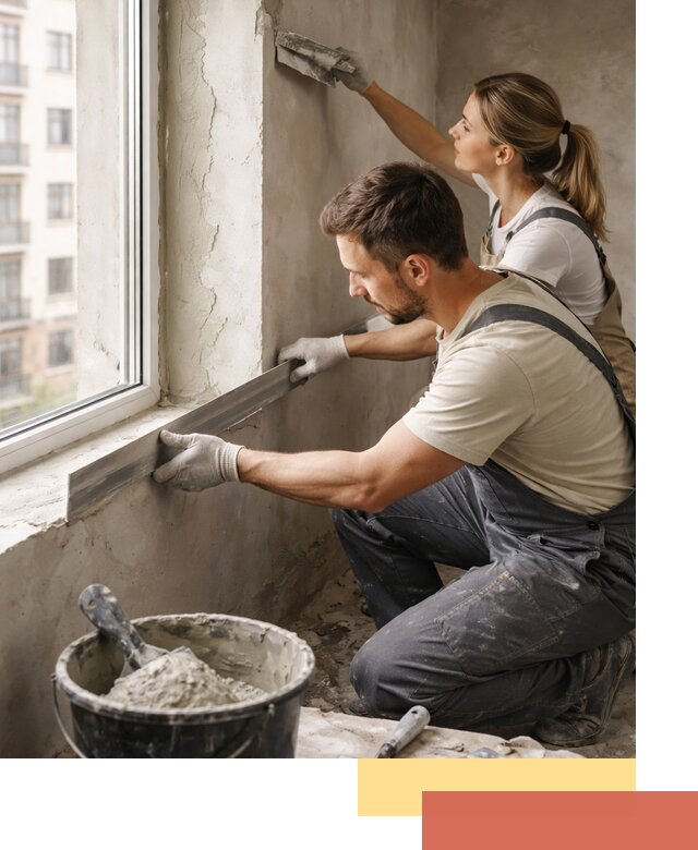 Штукатурка откосов дверей и окон профессионально в Ярцево