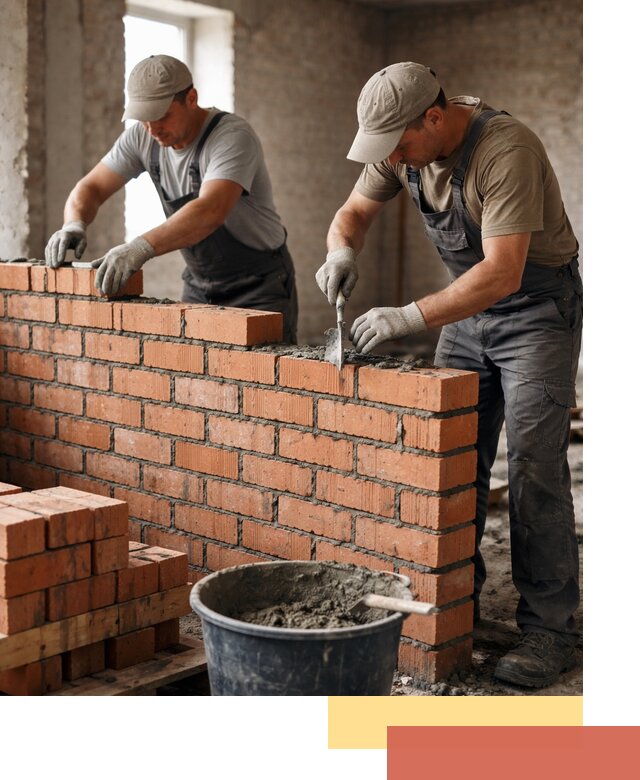 Кладка кирпичных перегородок под ключ в Ярцево