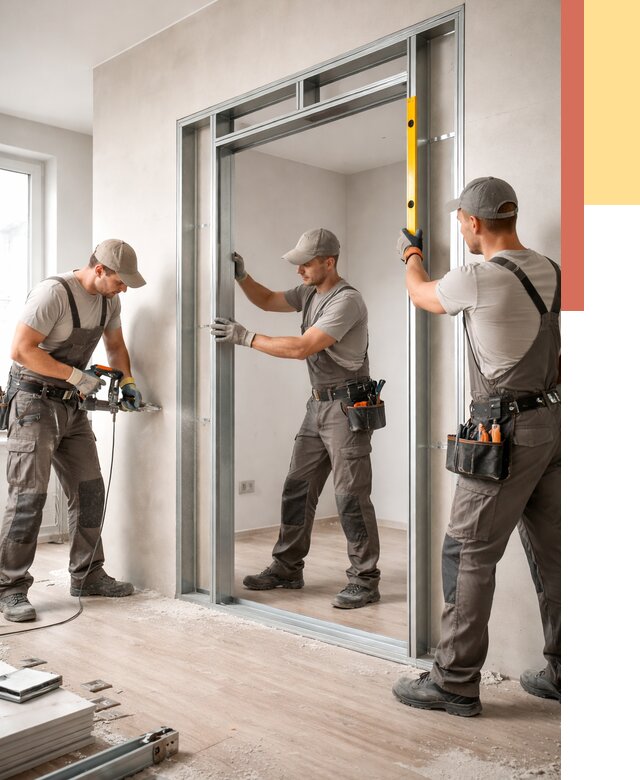 Устройство дверного проема в перегородке в Ярцево от 4578 руб. под ключ | ОТДЕЛОЧНИК-Рцв