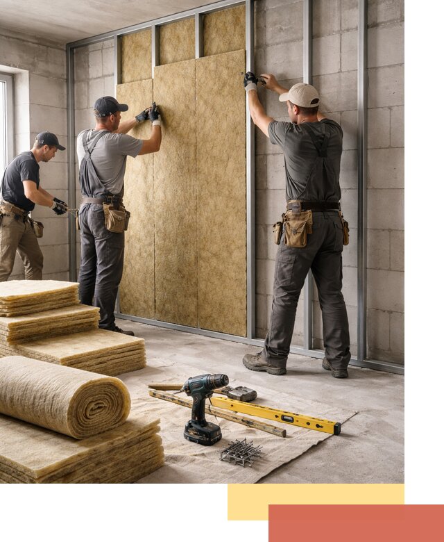 Шумоизоляция перегородок из блоков в Ярцево — монтаж и защита шумоизоляцией