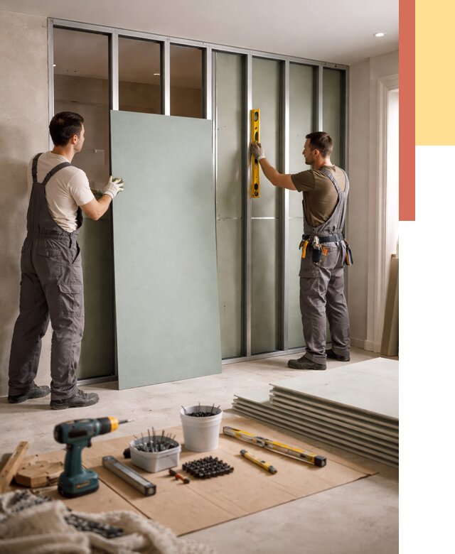 Перегородка из влагостойкого гипсокартона в Ярцево от 4884 руб. — монтаж под ключ | ОТДЕЛОЧНИК-Рцв