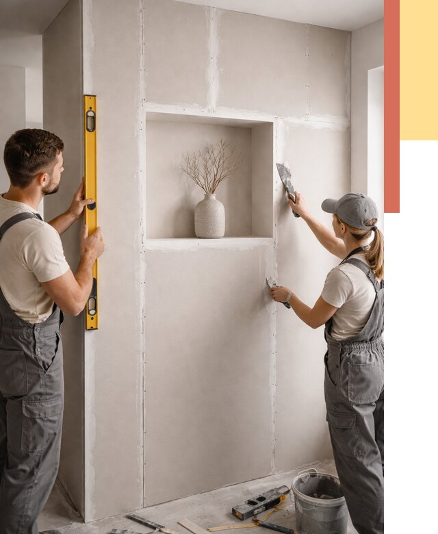 Перегородка из гипсокартона с нишей в Ярцево от 3307 руб. под ключ | ОТДЕЛОЧНИК-Рцв