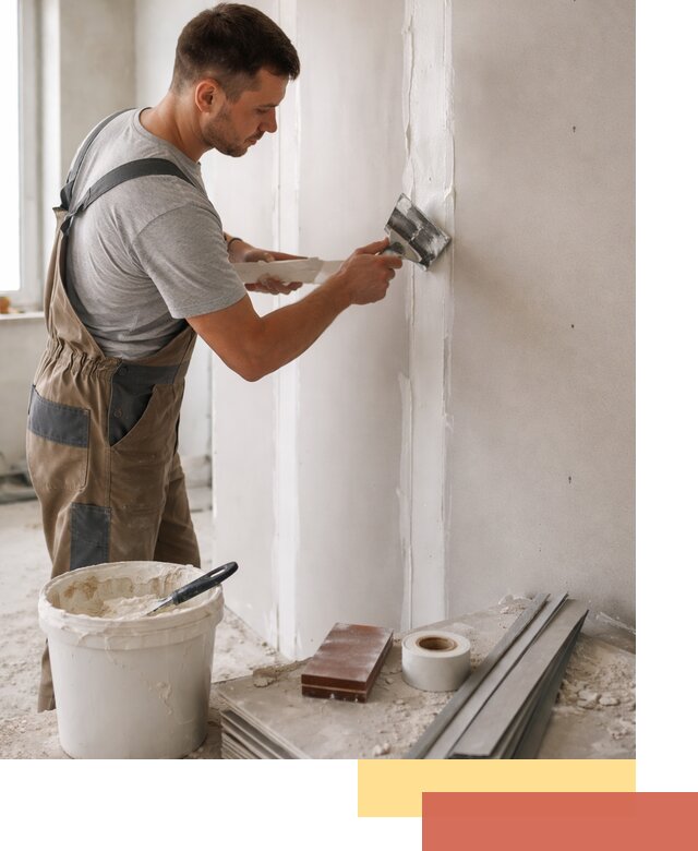 Шпаклевка перегородок из гипсокартона в Ярцево качественно и быстро