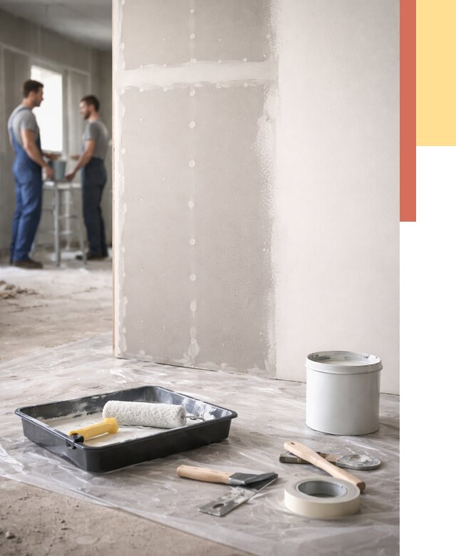 Покраска перегородок из гипсокартона в Ярцево от 4578 руб. под ключ | ОТДЕЛОЧНИК-Рцв