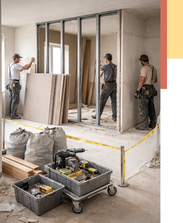 Перенос гипсокартонной перегородки в Ярцево под ключ от 4578 руб. | Демонтаж и монтаж – ОТДЕЛОЧНИК-Рцв