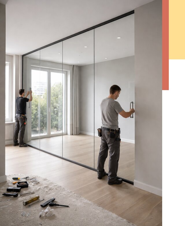 Изготовление стеклянных перегородок в Ярцево от 12565 руб. под ключ | ОТДЕЛОЧНИК-Рцв