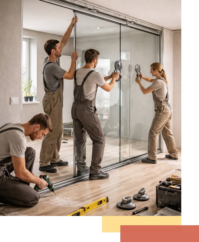 Изготовление стеклянных перегородок на заказ в Ярцево